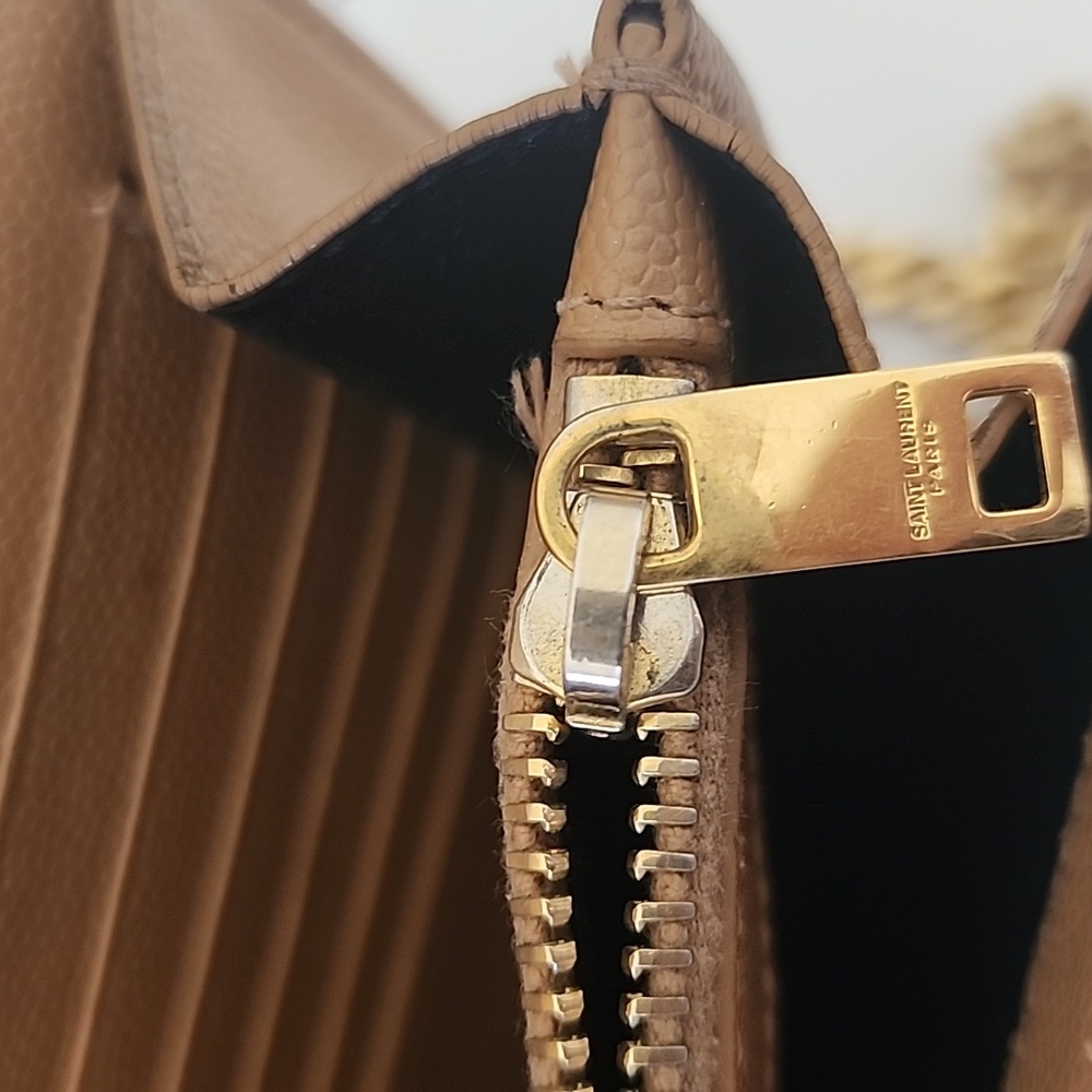 Saint Laurent YSL Envelope Crossbody WOC Bag Clutch Triquilt Grained Leather - Picture 6 of 16